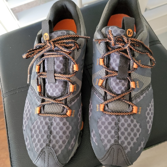 Merrell Dark Gray/Orange Men's Performance Sneakers SZ 10 - Picture 5 of 9